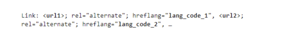 HTTP 标头 hreflang 注释